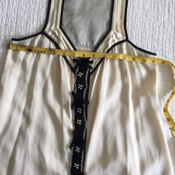 Nanette Lepore ivory silk embellished tank - Picture 4 of 8